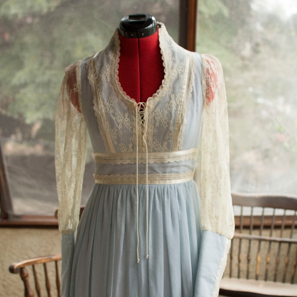 Vintage 70's Gunne Sax Prom Maxi Dress